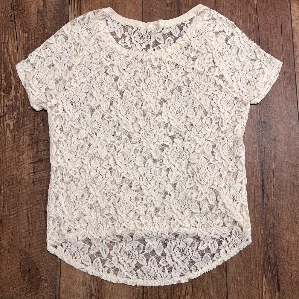 Express Floral Lace Top, small - Picture 3 of 6